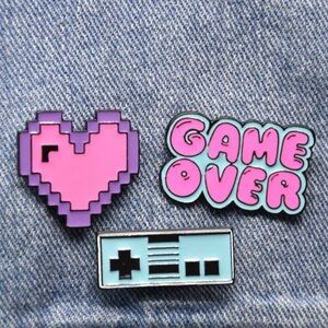 heart and letter brooch